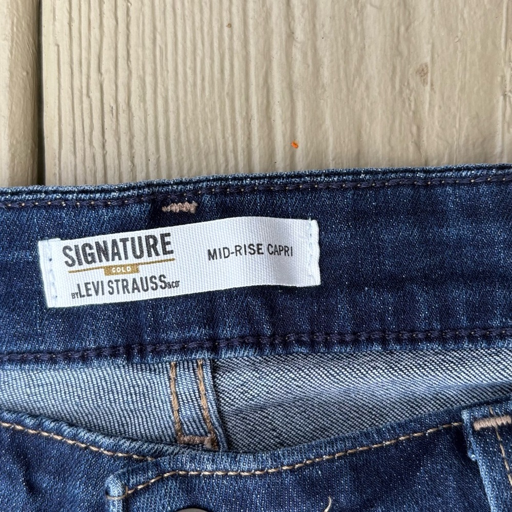 LEVIS Signature (Gold) by Levi Strauss Dark Blue Ankle Mid-Rise Jeans, Size: 14 - Picture 7 of 10